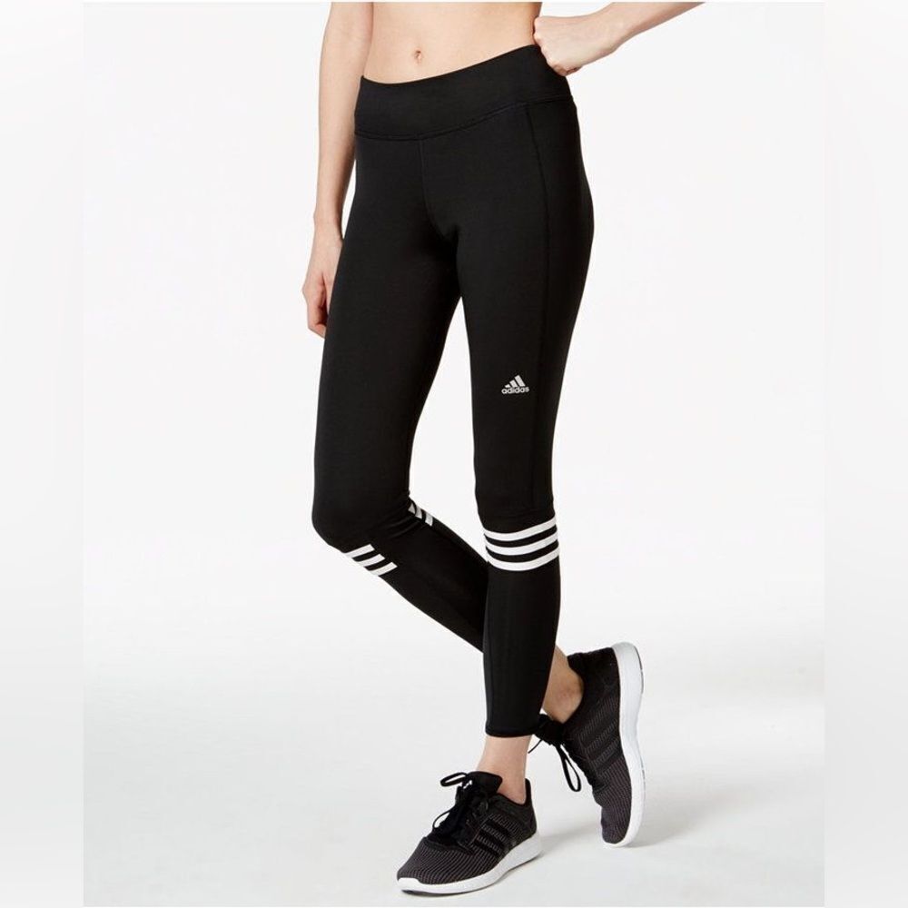 Adidas Response Climalite Pants Womens Medium Black Three Stripe Running Joggers